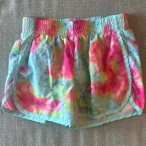 Champion Girls Pink and Blue Lined Tie Dye Athletic Shorts Size M (7/8)